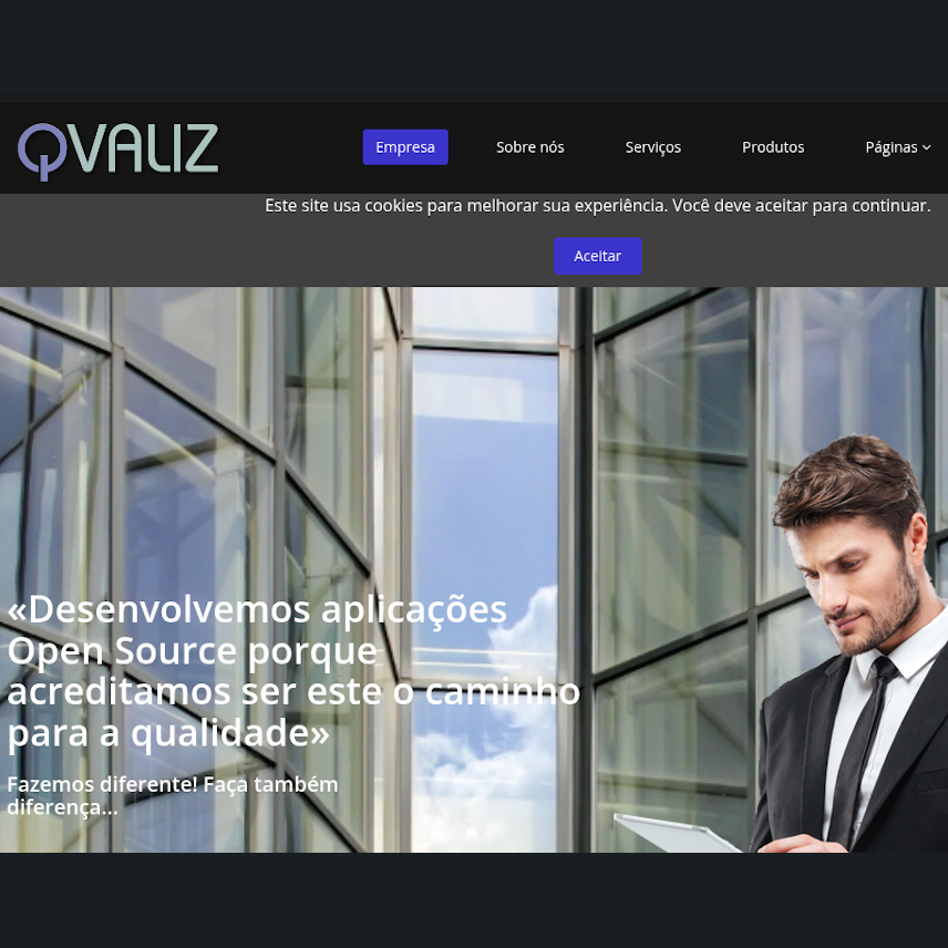 Website Qvaliz Engenharia Informática